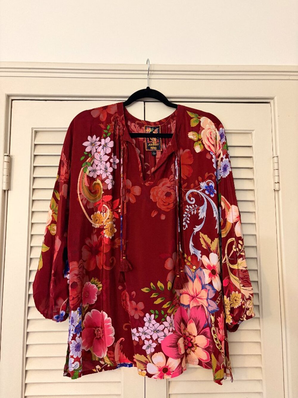 Johnny Was Margot Silk Blouse